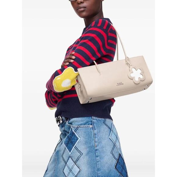 MARC JACOBS The Shoulder Bag with Flower Charm Women COTTONWHITE Shoulder Bags - Picture 2 of 5